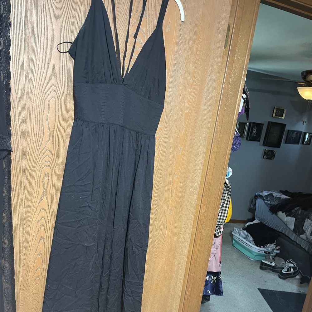 Trashy Diva Black Ruched Maxi Sundress